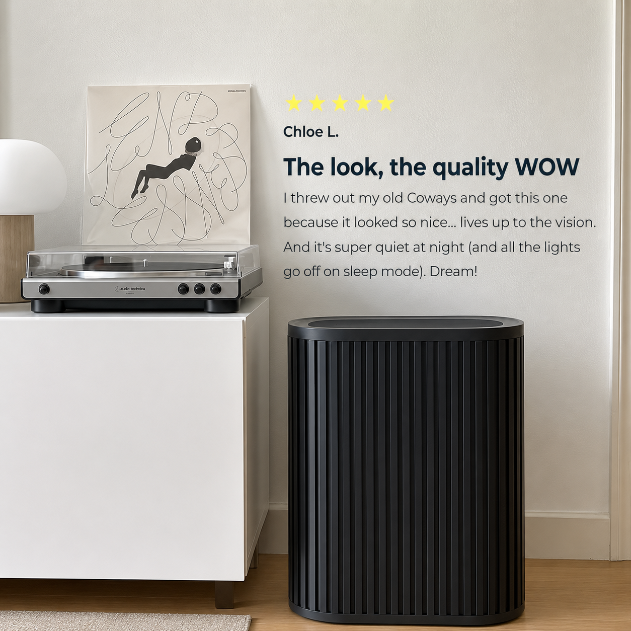 The Air Purifier Max 3-In-1, Medical Grade, HEPA Filter, Ultra-Quiet, Coverage up to 1950 Sq Ft, Smart - Bamboo