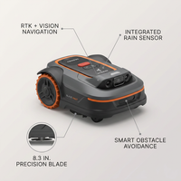 H3000N 8.3 In. Robot Lawn Mower (1/4-1/2 Acre) Rtk+Vision with Smart App Control, Rain Sensor and Obstacle Avoidance — Lifestyle