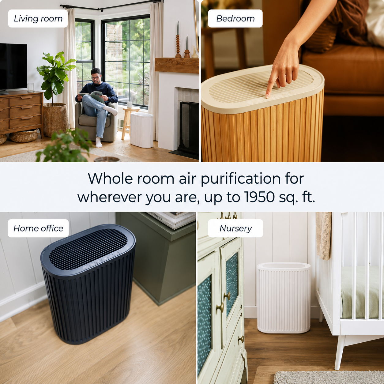 The  Air Purifier Max 3-In-1, Medical Grade, HEPA Filter, Ultra-Quiet, Coverage up to 1950 Sq Ft, Smart - White